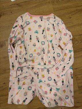 Women’s Pink Nutcracker Print Pajama Set SZ LARGE 12-14